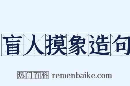 盲人摸象造句是什么意思的图片